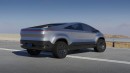 Tesla Cybertruck SUV pickup truck rendering by Dejan Hristov