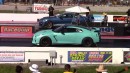 Sleeper Ford Mustang Shelby GT500 drags twin turbo Lambo Huracan and Nissan GT-R on DRACS