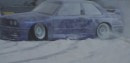 Winter drifting masterfully recreated with slot cars