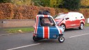 World's Smallest Car Drives in a Gym