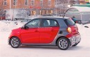 2017 smart forfour Brabus spied during winter testing