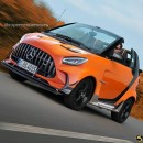 smart fortwo mash up rendering with Mercedes-AMG GT Black Series by superrenderscars on Instagram