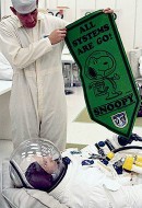 Astronaut Tom Stafford and Snoopy