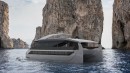 Solar Impact or Cat 80 uses SWATH technology and solar power for emissions-free, smooth sailing