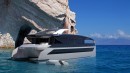 Solar Impact or Cat 80 uses SWATH technology and solar power for emissions-free, smooth sailing