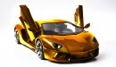 Solid Gold Lamborghini scale model