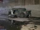 Humvee stolen from the National Guard Armory in California, recovered after the thief dumped it in the river