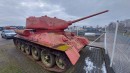 Someone surrendered a T-34/85 tank dyed in pink in the Czech Republic