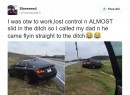 Son Crashes Car into Ditch and Calls Dad Who Does The Same Thing