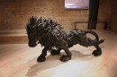South Korean Artist Turns Scrap Tires into Frighting Sculptures
