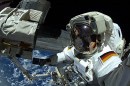 ESA astronaut Alexander Gerst during ISS spacewalk