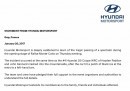 Statement from Hyundai Motorsport