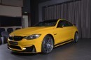 Speed Yellow BMW M4 Competition Pack with M Performance parts