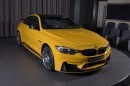 Speed Yellow BMW M4 Competition Pack with M Performance parts