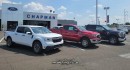 Spotted 2022 Ford Maverick compared to 2021 Bronco, Ranger, and F-150 on mavericktruckclub.com