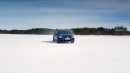 Tanner Foust drives the VW Golf R and ID.4 during spring thaw