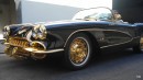 Gold Black 1959 Chevrolet Corvette C1 custom on RDB LA