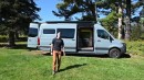Sprinter Camper Van Becomes a Modern Studio Apartment on Wheels With Off-Grid Capabilities
