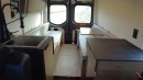 Sprinter Camper Van With a Cozy Pop-Top Roof Can Accommodate up to Five People