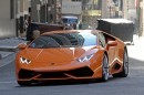 Orange Lamborghini Huracan Street Racing in the US