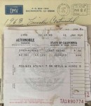 Steve McQueen's 1963 Lincoln Continental DMV paperwork