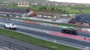 Ford Mustang GT vs Chevy Camaro LT1 drag race on Wheels