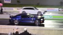 Roush Stick Shift Ford Mustang supercharger drags RS 6 and classic Mustang on DRACS