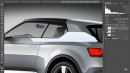 Nissan IDx Nismo Three-Door EV CUV rendering by Theottle