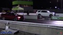 2021 Dodge Durango SRT Hellcat drag racing Ford Mustang and BMW X5 on DRACS