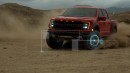 2021 Ford F-150 Raptor spied catching air during commercial shoot