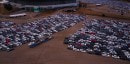 The parking lot of the Pontiac Silverdome, now full with Volkswagen diesel-engined models