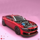 2024 Ford Mustang twin turbo Coyote V8 rendering by abimelecdesign