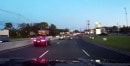 Speeding rider crashes into car