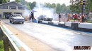LS-swapped nitrous Chevrolet Camaro first gen drag races Chevy S-10 and sleeper station wagon on Jmalcom2004