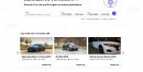 Selection of cars available on Turo in Canada