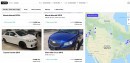 Selection of cars available on Turo in Canada