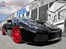 Lamborghini Gallardo on Red HRE Wheels