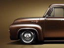 1955 Ford F-100 Restomod Root Beer Roadster Shop rendering by cg_3d