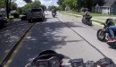 Road rage truck driver vs bikers