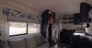 Sugar Bear Bus is a converted 1994 Bluebird bus converted into a tiny home with French country style