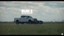 Hennessey F-150 vs Ford Mustang Dark Horse race