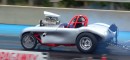 Supercharged Vintage Kit Car Drag Racer Laying Rubber