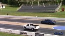 Supercharged Ford Mustang drags Chevy S-10, 1967 Camaro, LUV truck on DRACS