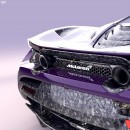 Superspec McLaren 720S Spider forged carbon fiber Mopar Plum Crazy rendering