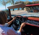 Susie Wolff Driving Mercedes Benz W113