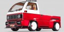 Suzuki Carry Kei Truck EV Platform rendering by yelkencidesign