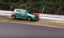 Suzuki Swift Sport Nurburgring crash