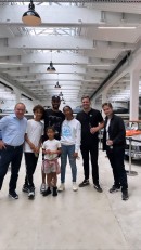 Swizz Beatz and His Kids at BMW Factory