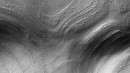 Taffy pull terrain in the Alpheus Colles region of Mars
