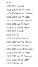Takata airbag recall for Audi